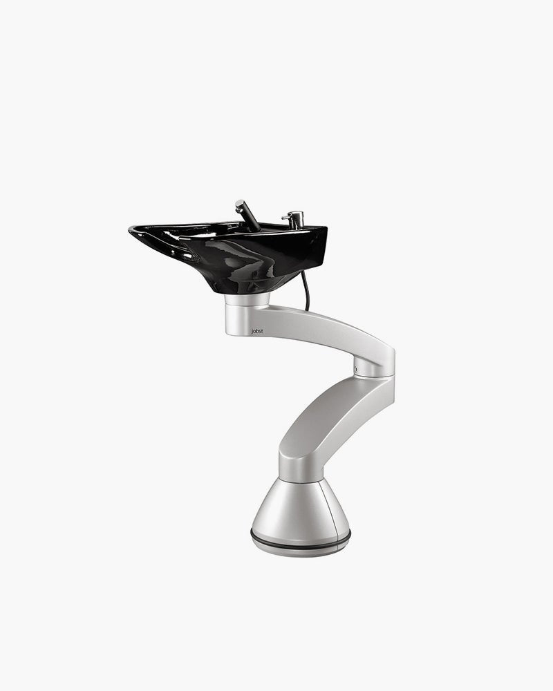 Contura swing PLUS - Aluminum pillar sink - Black basin